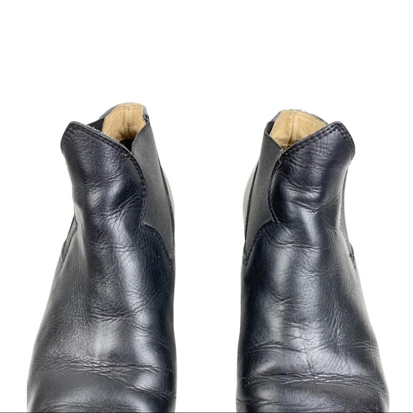 Acne Studios Alma Mid Heel Pull On Leather Ankle Boots in Black 39 - Picture 5 of 15